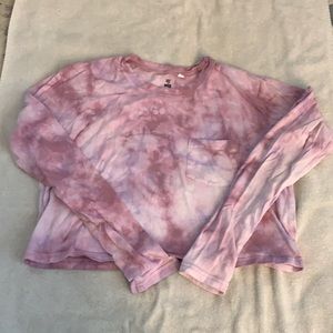cropped tie dye long sleeve